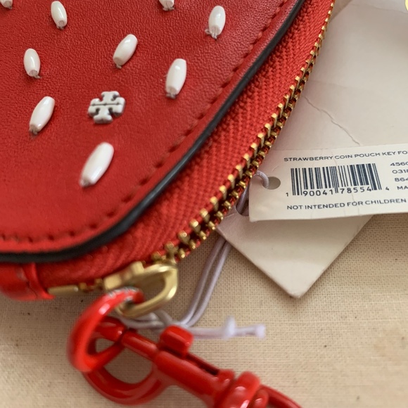 TORY BURCH Cute Strawberry Coin case -NEW- - Picture 4 of 8